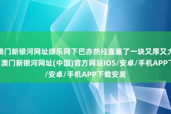 澳门新银河网址娱乐网下巴亦然径直塞了一块又厚又大的jia体-澳门新银河网址(中国)官方网站IOS/安卓/手机APP下载安装