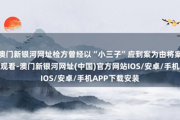 澳门新银河网址检方曾经以“小三子”应到案为由将案件退回补充有观看-澳门新银河网址(中国)官方网站IOS/安卓/手机APP下载安装