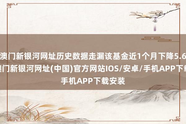 澳门新银河网址历史数据走漏该基金近1个月下降5.67%-澳门新银河网址(中国)官方网站IOS/安卓/手机APP下载安装