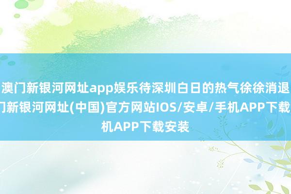 澳门新银河网址app娱乐待深圳白日的热气徐徐消退-澳门新银河网址(中国)官方网站IOS/安卓/手机APP下载安装