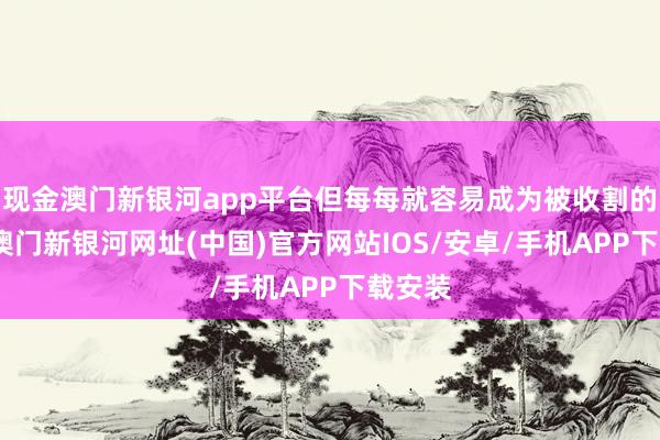 现金澳门新银河app平台但每每就容易成为被收割的对象-澳门新银河网址(中国)官方网站IOS/安卓/手机APP下载安装