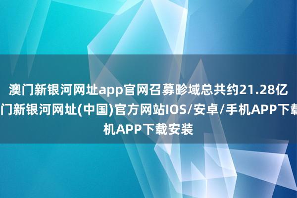 澳门新银河网址app官网召募畛域总共约21.28亿元-澳门新银河网址(中国)官方网站IOS/安卓/手机APP下载安装