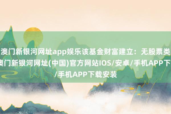 澳门新银河网址app娱乐该基金财富建立：无股票类财富-澳门新银河网址(中国)官方网站IOS/安卓/手机APP下载安装