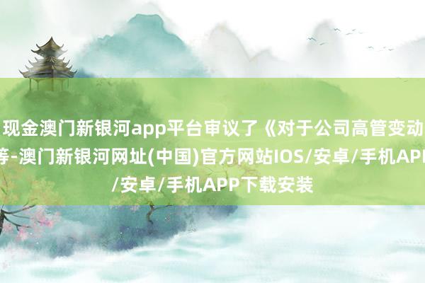 现金澳门新银河app平台审议了《对于公司高管变动的议案》等-澳门新银河网址(中国)官方网站IOS/安卓/手机APP下载安装