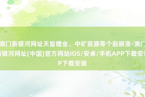 澳门新银河网址天皆锂业、中矿资源等个股跟涨-澳门新银河网址(中国)官方网站IOS/安卓/手机APP下载安装