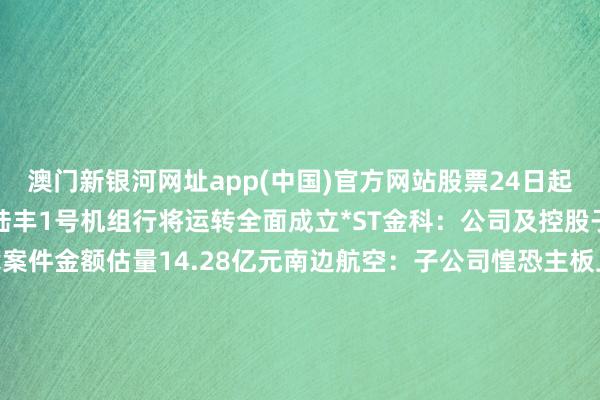 澳门新银河网址app(中国)官方网站股票24日起停牌【其他】中国广核：陆丰1号机组行将运转全面成立*ST金科：公司及控股子公司收到新增诉讼、仲裁案件金额估量14.28亿元南边航空：子公司惶恐主板上市央求和辉光电：决策刊行H股并在香港联交所上市正威新材：2月24日起证券简称变更为九改革材    -澳门新银河网址(中国)官方网站IOS/安卓/手机APP下载安装